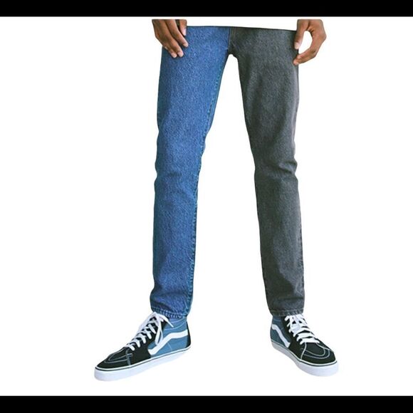 PAC SUN Nash Rigid Slim Taper Two Tone Denim Jeans 30 x 32 NWT - Picture 1 of 11